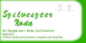 szilveszter noda business card